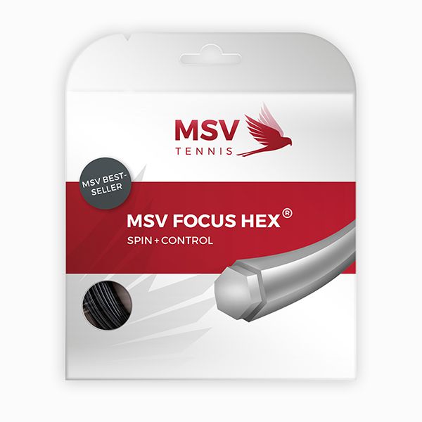 MSV Focus HEX® Tennissaite 12m 1,10mm schwarz